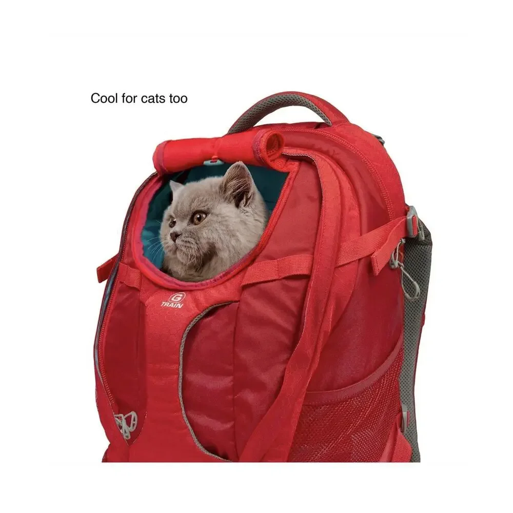 Kurgo Small G-Train Backpack Dog and Cat Carrier - Red